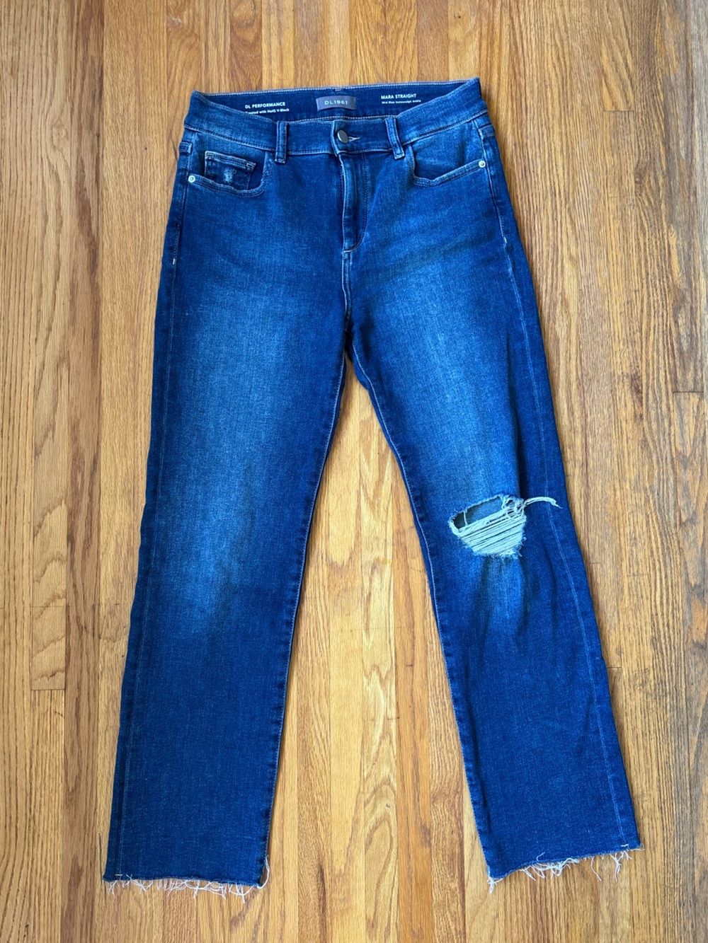 DL1961 Mara Straight Mid-Rise Instasculpt Ankle Jeans Size 28